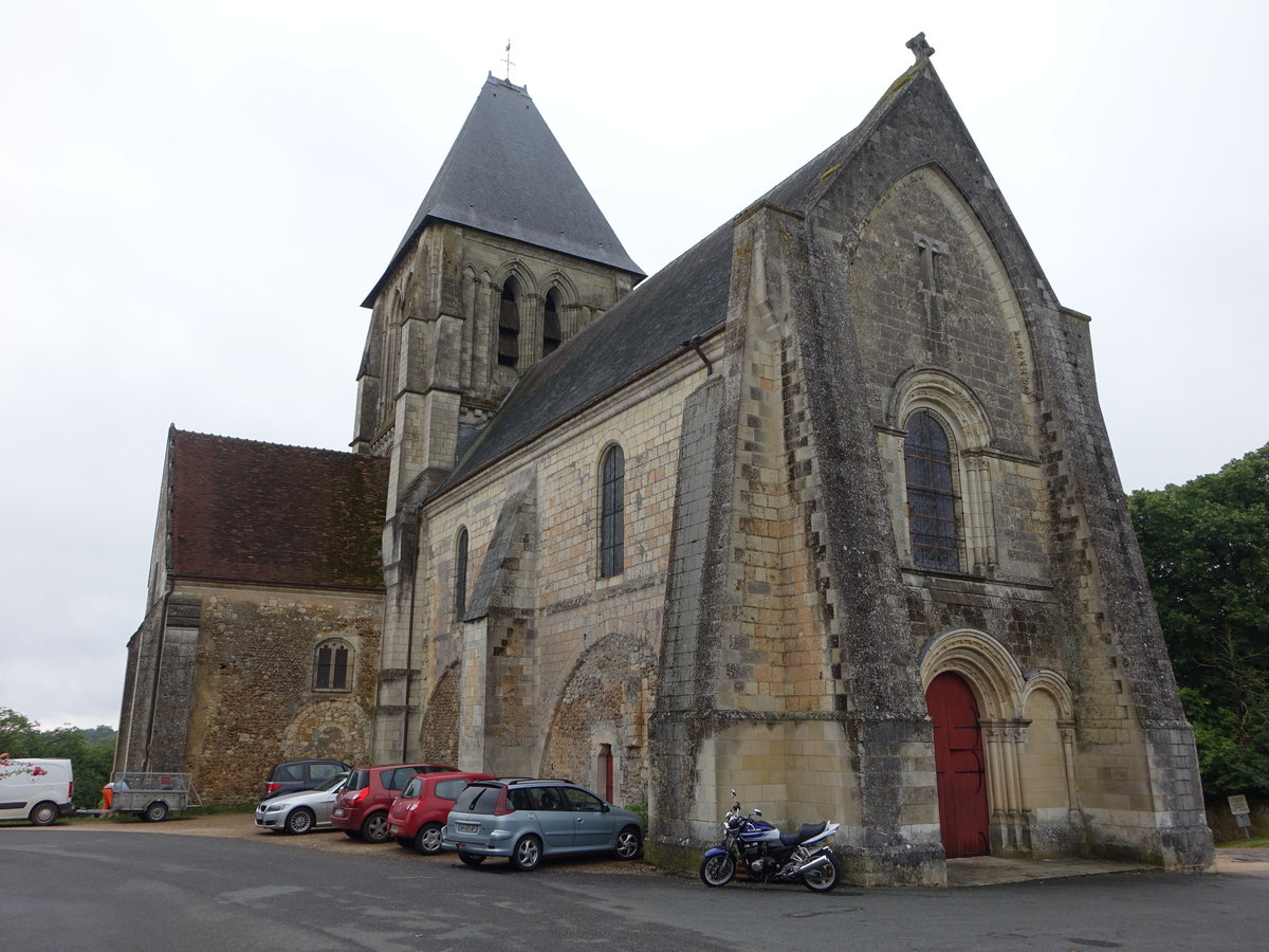 Troo, Stiftskirche Saint-Martin, erbaut im 11. Jahrhundert (10.07.2017)