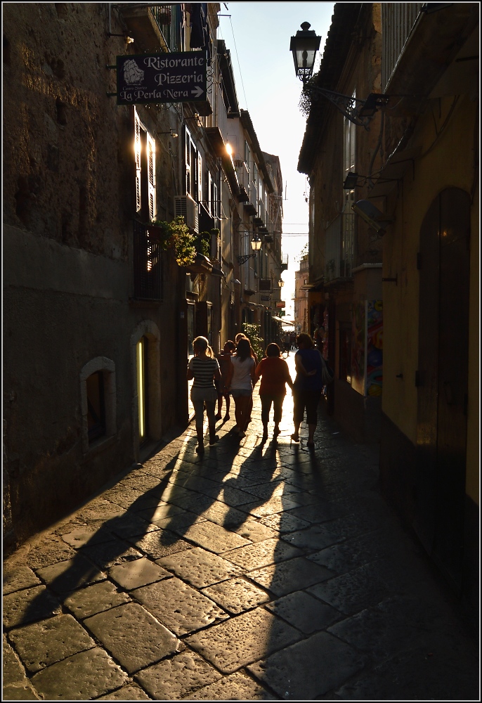 Tropea - Touristennest in Kalabrien. In den Gassen von Tropea. Sommer 2013.