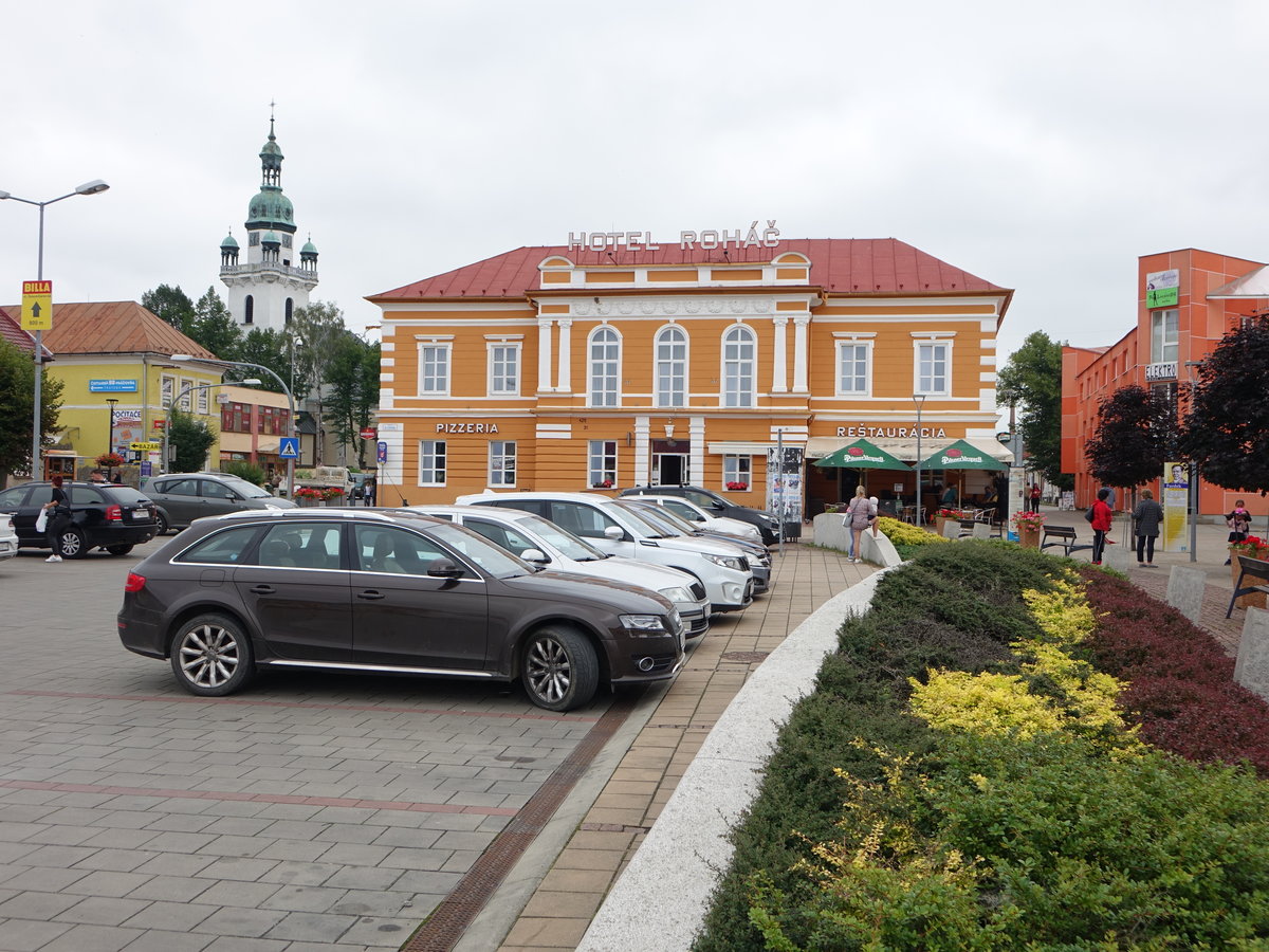 Trstena / Bingenstadt, Hotel Rohac am Stefanika Namesti (06.08.2020)