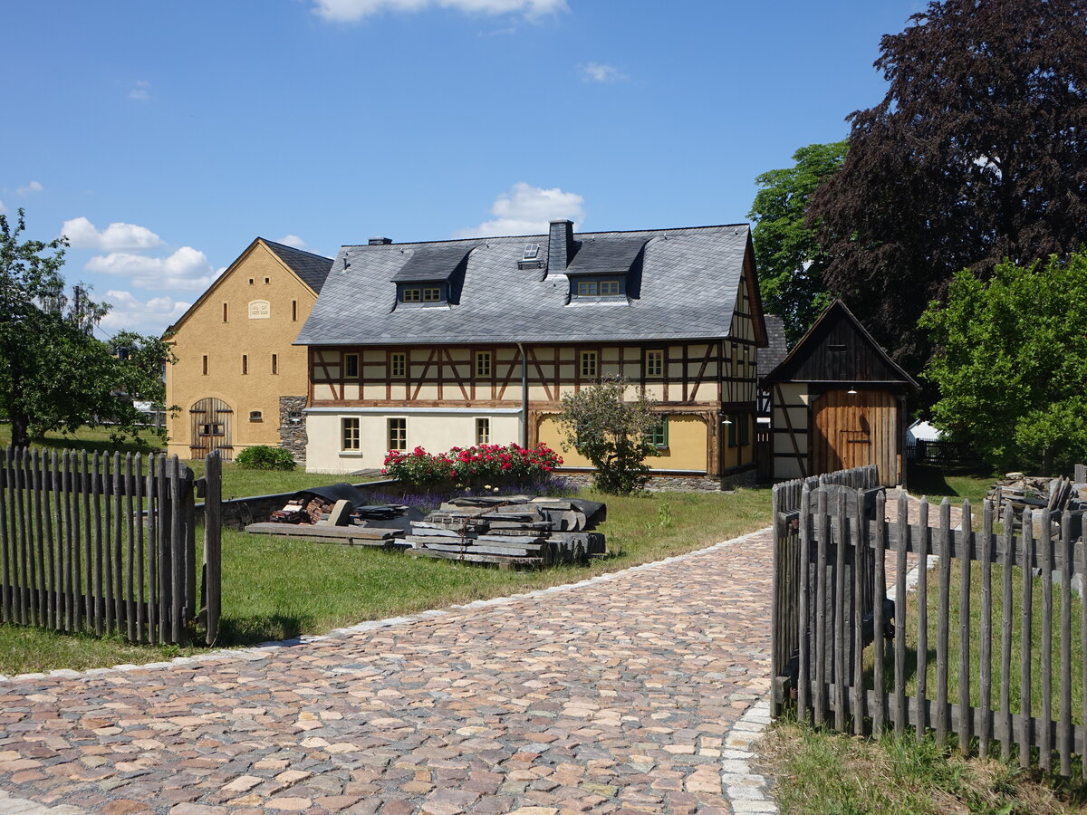 Trnzig, Fachwerkhaus am Kirchberg (25.06.2023)