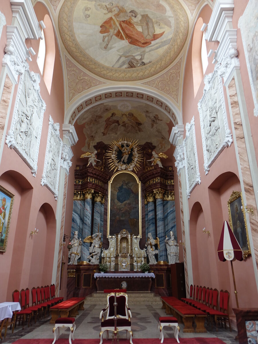 Trzemeszno / Tremessen, Hochaltar in der barocken Stiftskirche St. Michael (12.06.2021)