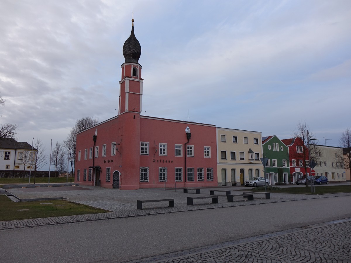 Tling, Ehemaliges Hofmarksrichterhaus, jetzt Rathaus am Marktplatz (14.02.2016)