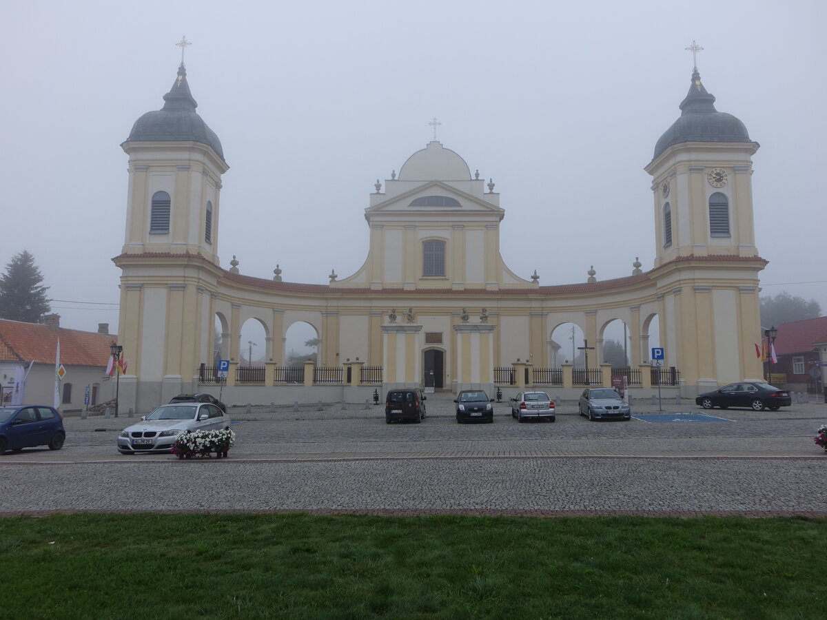 Tykocin, Pfarrkirche zu Hl. Dreifaltigkeit, erbaut von 1741 bis 1749 durch C. Coustou (05.08.2021)