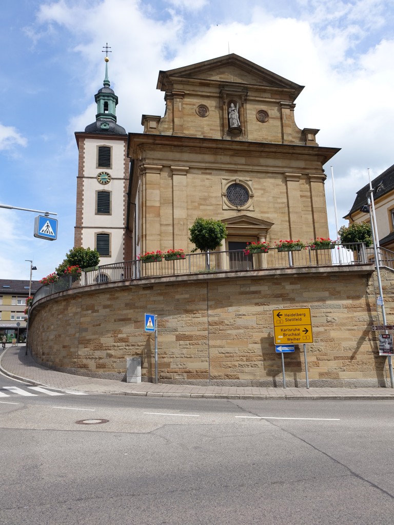 Ubstadt, St. Andreas Kirche, erbaut 1721 (30.05.2015)