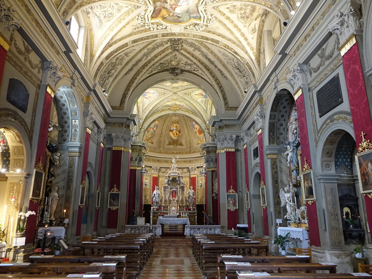 Udine, barocker Innenraum der Kirche San Giacomo (07.05.2017)