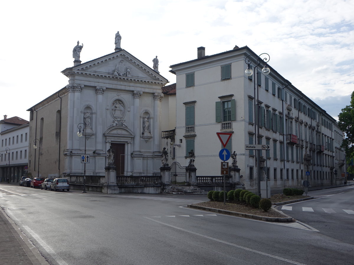 Udine, Kirche San Antonio Abate an der Piazza Patriarcato, erbaut im 14. Jahrhundert (07.05.2017)