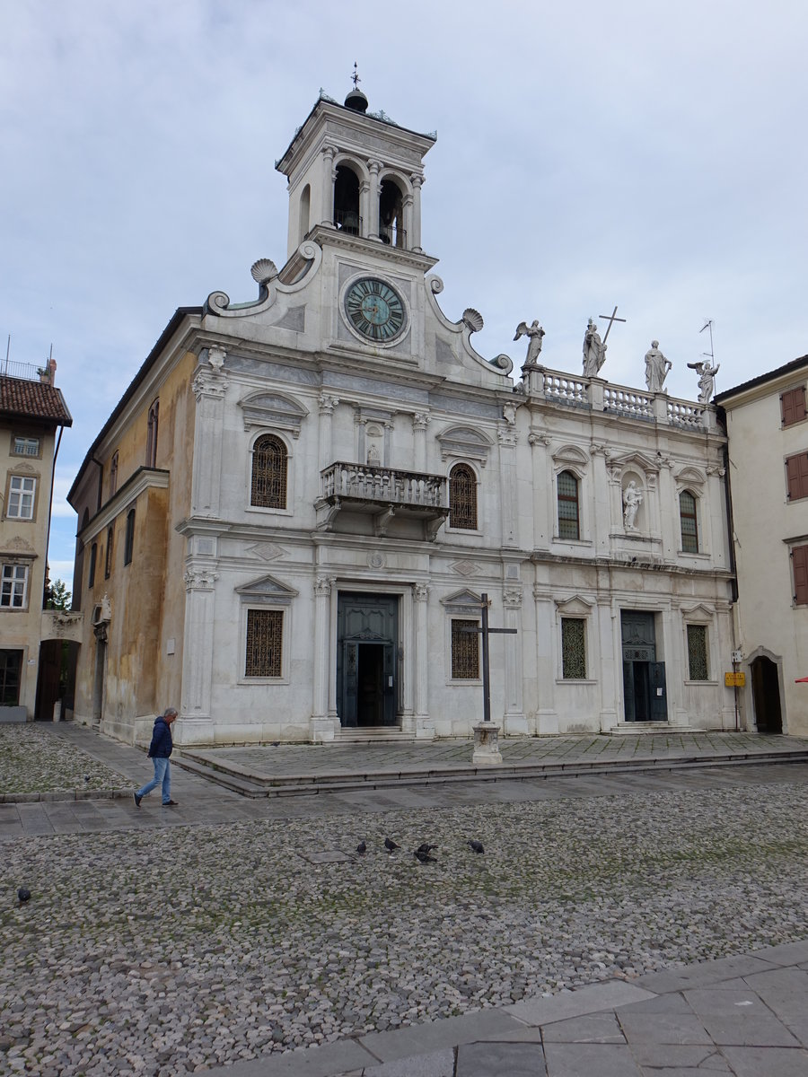 Udine, Kirche San Giacomo an der Piazza Matteotti, erbaut im 14. Jahrhundert (07.05.2017)