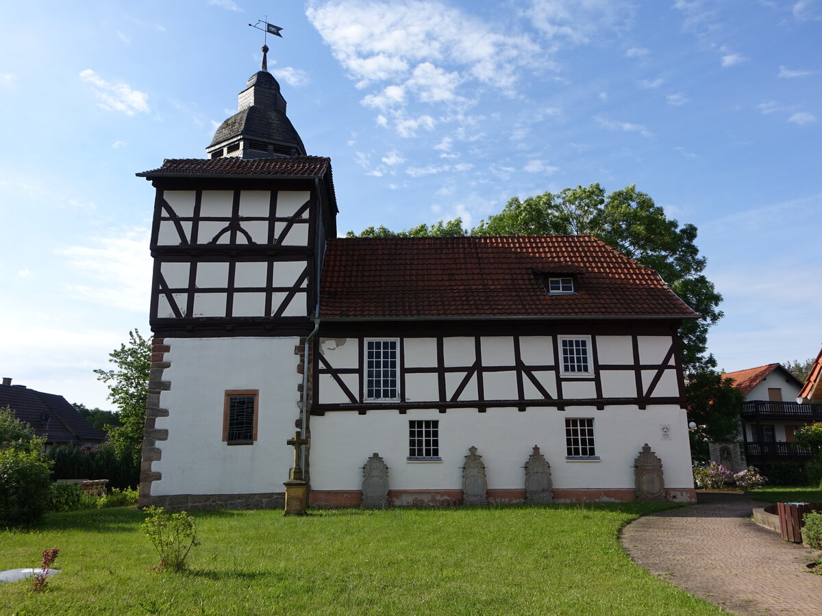 Unhausen, evangelische Kirche in der Trnkgasse, erbaut bis 1565 (03.06.2022)