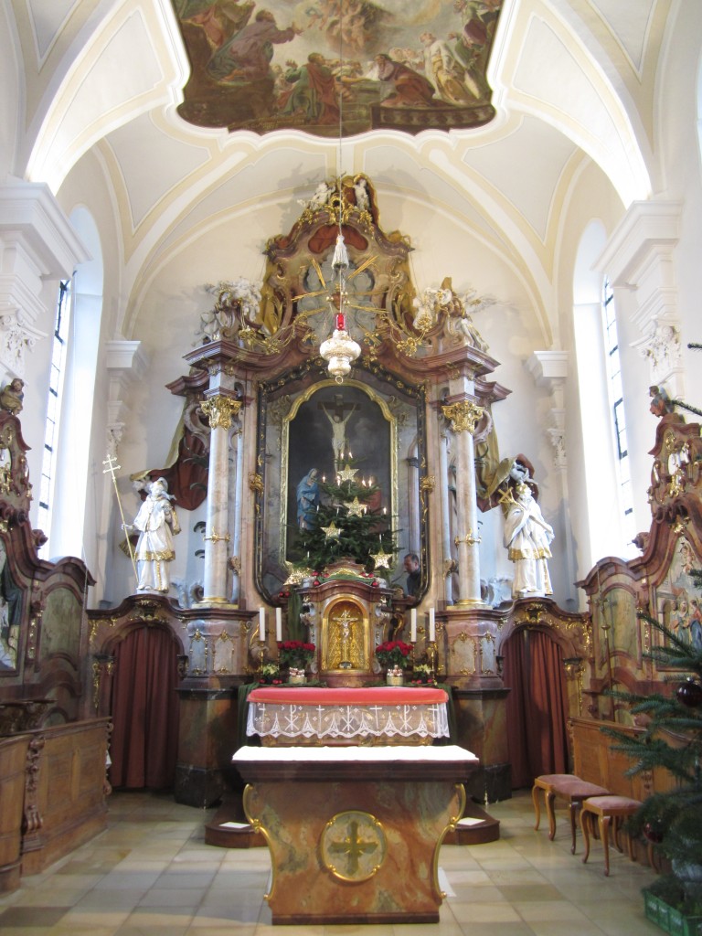 Unlingen, Pfarrkirche Maria Immaculata, Hochaltar von Johann Joseph Christian (23.12.2013)