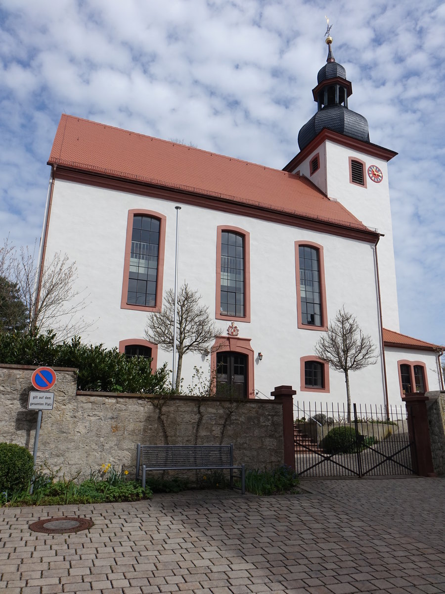 Unteraltertheim, Ev. Pfarrkirche St. Martin, Chorturmkirche, Langhaus erbaut 1751 (15.04.2018)