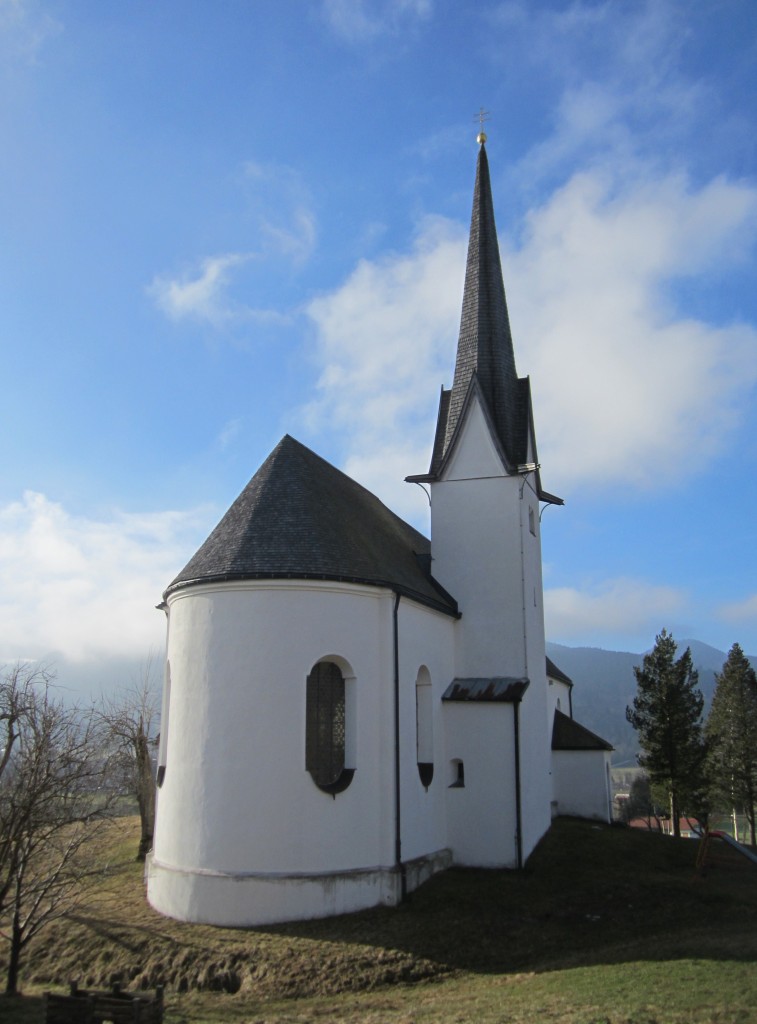 Unterammergau, Wallfahrtskirche Hl. Blut im Ortsteil Kappl, erbaut ab 1618 (12.01.2014)
