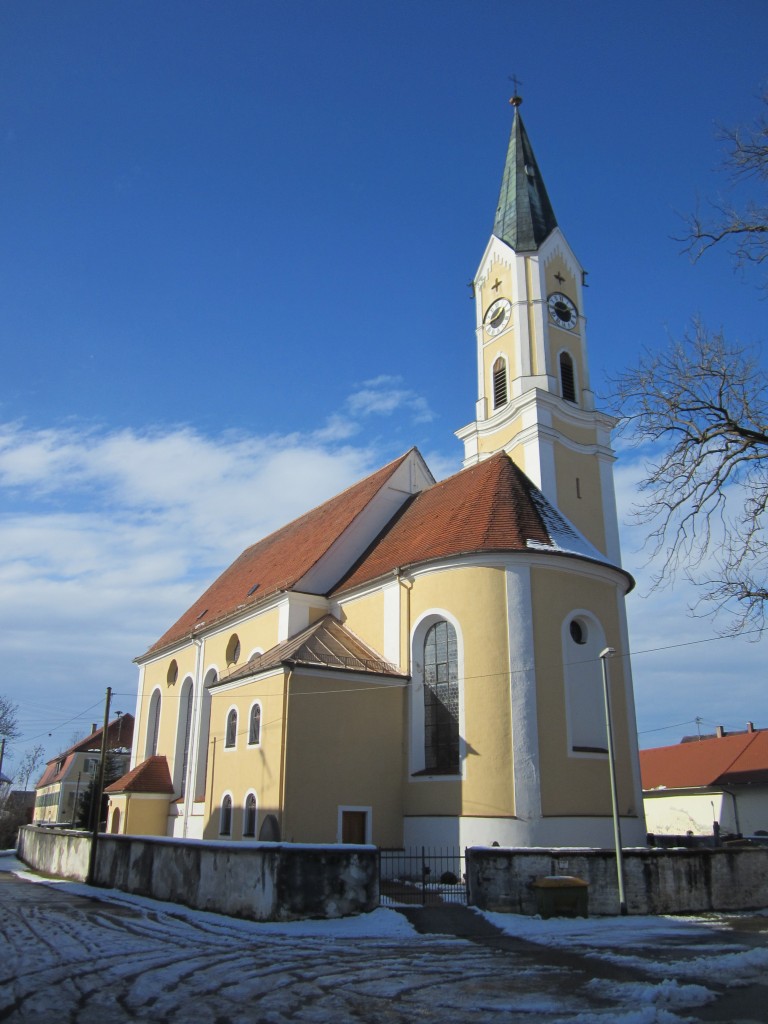 Unterigling, Pfarrkirche St. Johannes, erbaut von 1748 bis 1755 von Stefan Socher (01.02.2014)