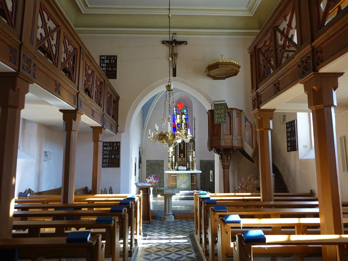 Unterleinleiter, Innenraum der ev. St. Bartholomus Kirche (13.10.2018)