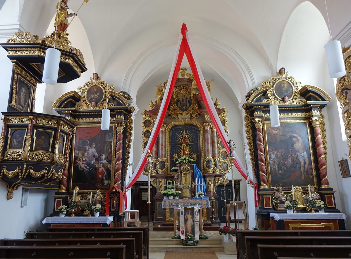 Untermssing, Altre und Kanzel in der St. Leodegar Kirche (26.05.2016)