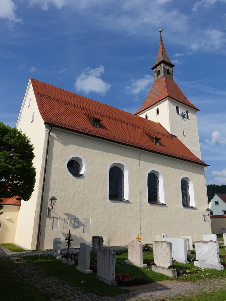 Untermssing, St. Leodegar Kirche, erbaut von 1692 bis 1698 durch Jakob Engel (26.05.2016)