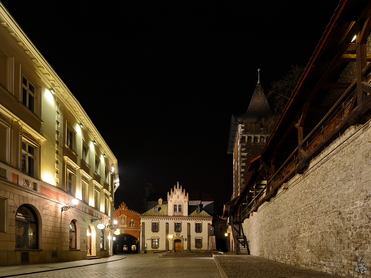 Unterwegs in der Innenstadt von Krakau. (Mrz 2014)