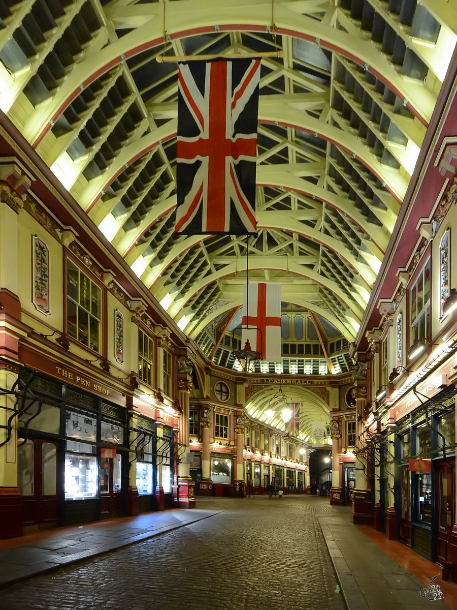 Unterwegs im Leadenhall Market, einem berdachten Markt im Londoner Zentrum. (September 2013)