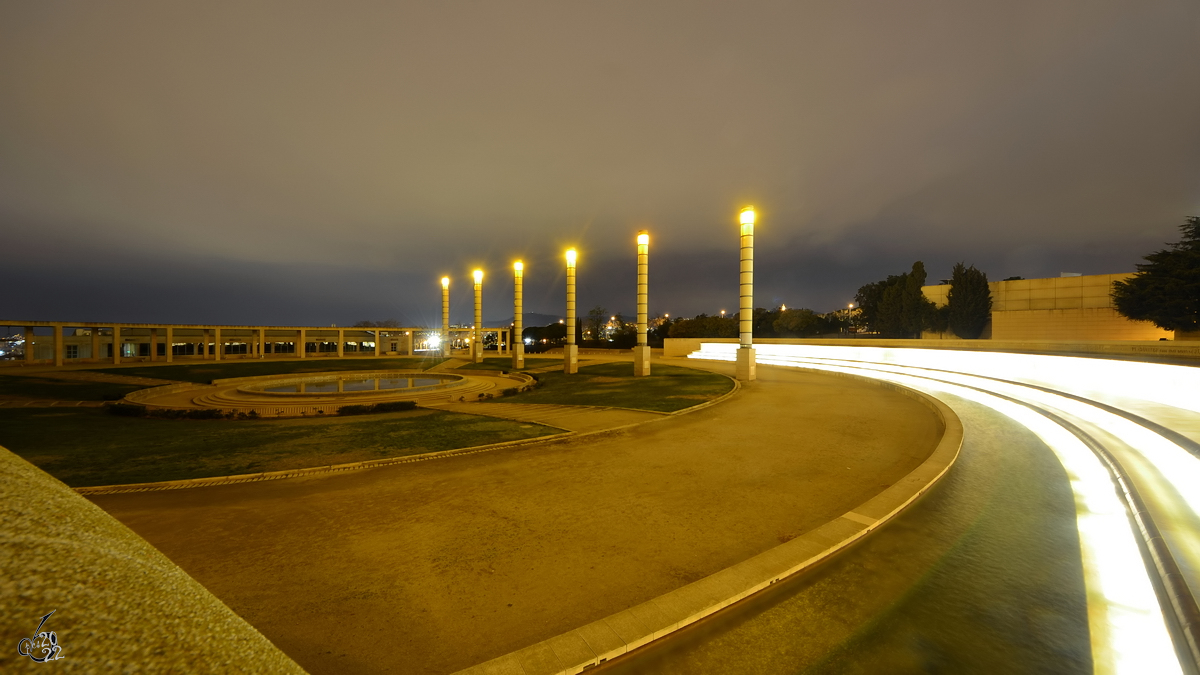 Unterwegs im Olympiapark Barcelona. (Februar 2013)