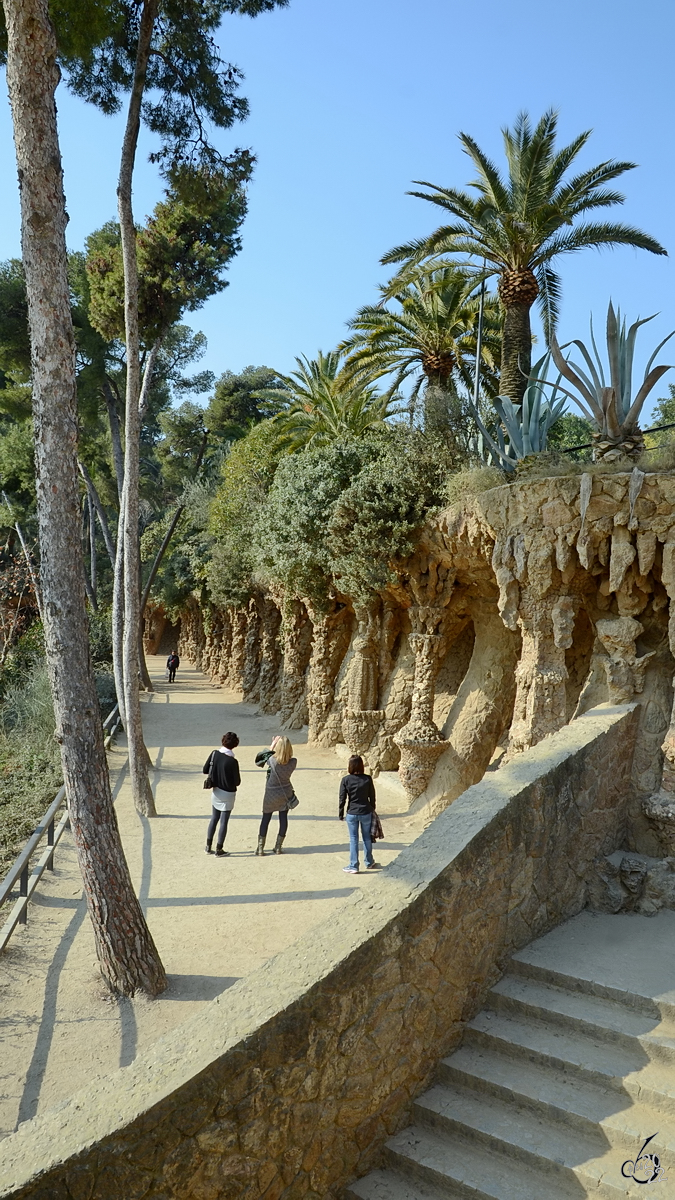 Unterwegs im Park Gell. (Barcelona, Februar 2012)