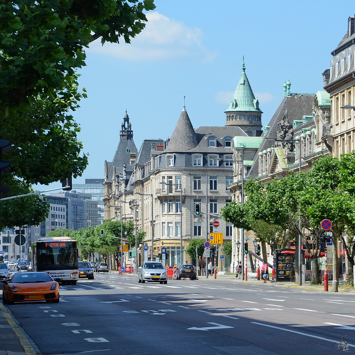 Unterwegs in den Straen von Luxemburg. (Juli 2017)