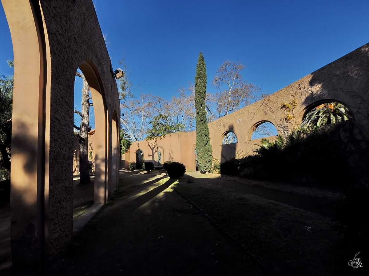 Unterwegs in den Umbracle-Grten auf dem Berg Montjuc. (Barcelona, Februar 2013)