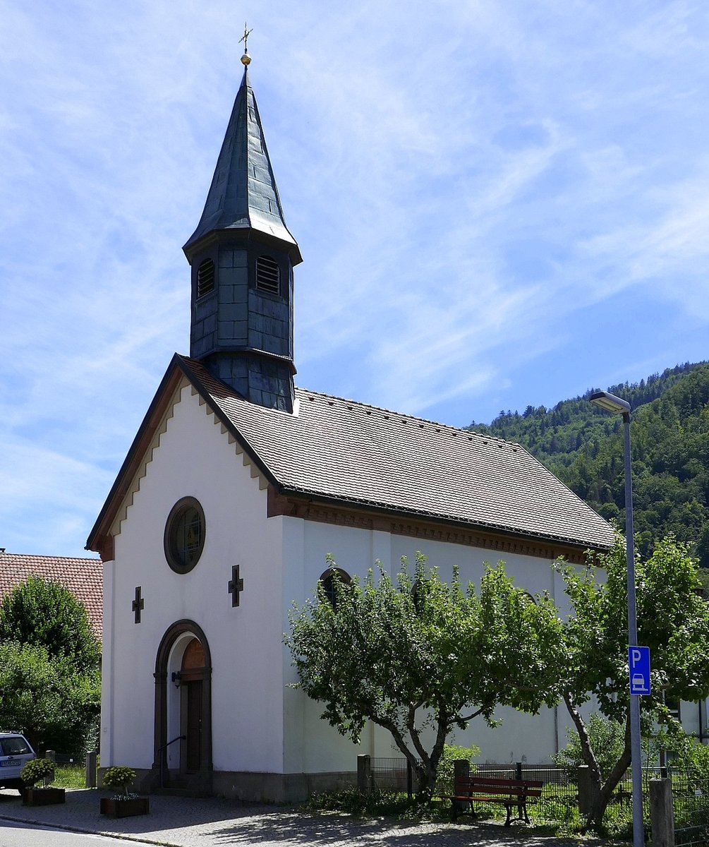 Utzenfeld, die Kapelle St.Appolonia von der Straenseite, Juli 2020