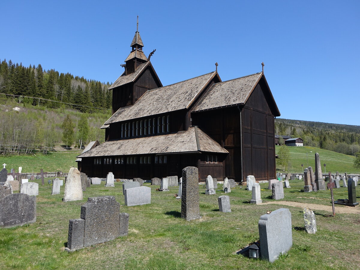 Uvdal, evangelische Kirche, erbaut 1893 durch Henrik Bull (30.05.2023)