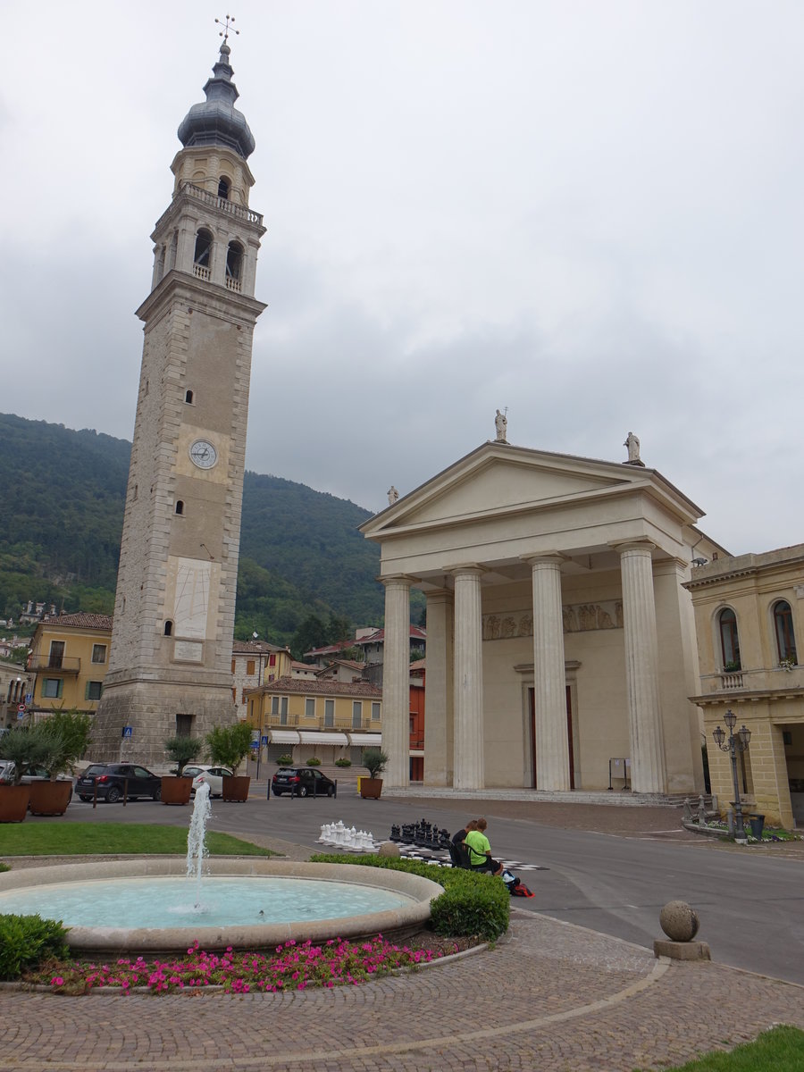 Valdobbiadene, Pfarrkirche Santa Maria Assunta an der Piazza Guglielmo Marconi (17.09.2019)