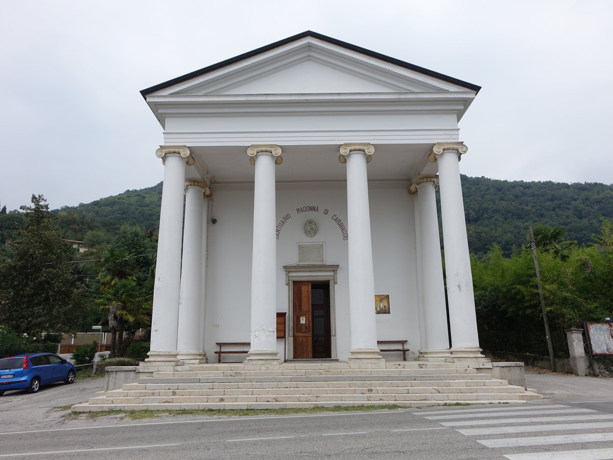 Valdobbiadene, Santuario della Madonna del Caravaggio, erbaut von 1825 bis 1830 durch Andrea Bon (17.09.2019)