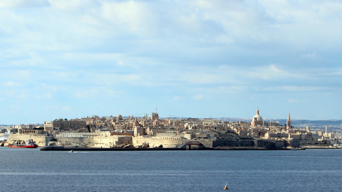 Valletta am 23.10.2013 von See.