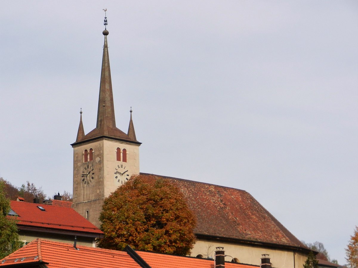 Vallorbe, Rue de l'Ancienne-Poste, reformierte Pfarrkirche - 25.10.2013