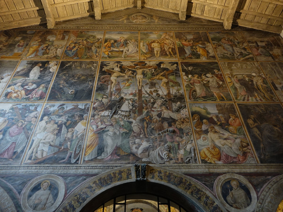 Varallo, Freskenmalereien von 1513 des Meisters Gaudenzio Ferrari in der Klosterkirche St. Maria delle Grazie (05.10.2018)