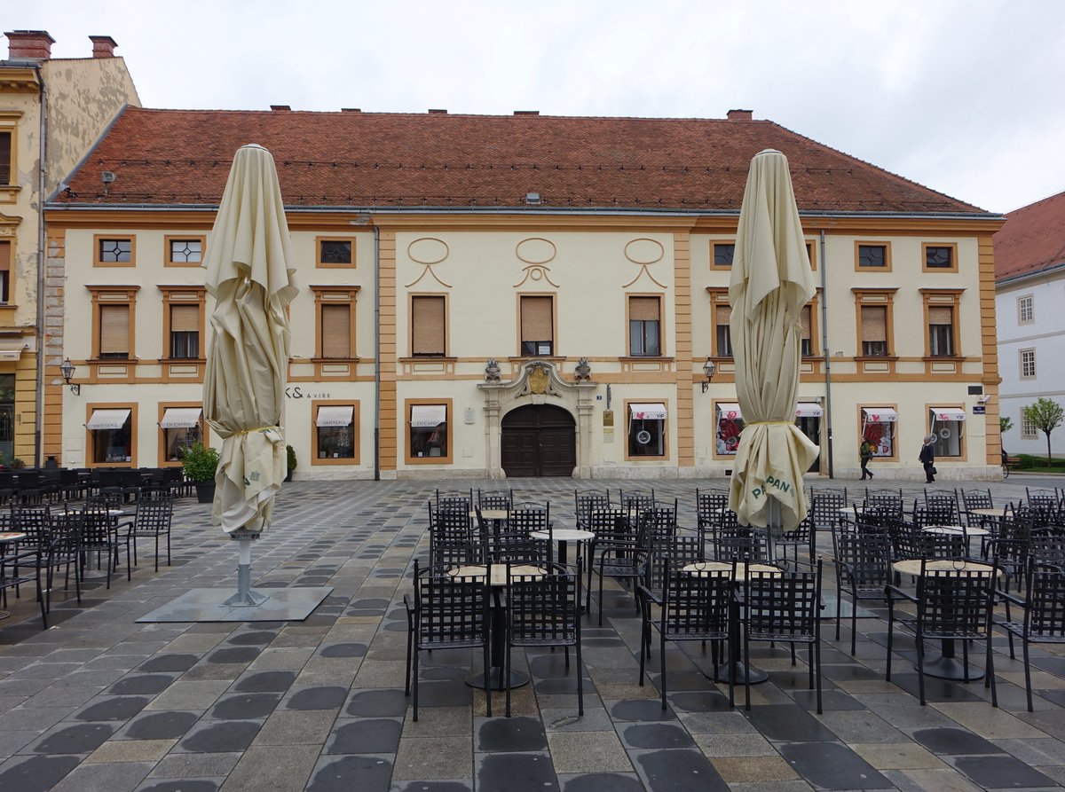 Varazdin, Draskovic-Palast, erbaut 1756 durch Franjo Nadasdy, Rokokostil (03.05.2017)