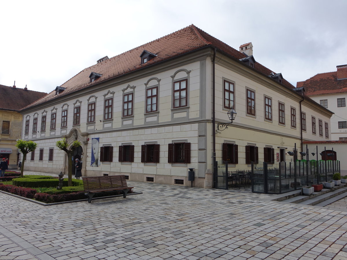Varazdin, Palast des Zagreber Kapitels Domus Capituli Zagrebiensis, erbaut im 18. Jahrhundert (03.05.2017)