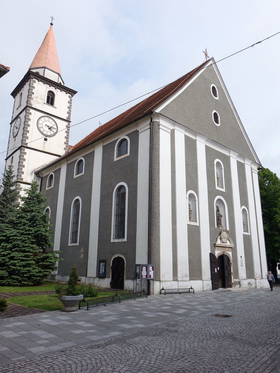 Varazdin, St. Nikolaus Kirche, erbaut ab 1761 durch Matija Mayerhofer und Adam Poch (03.05.2017) 