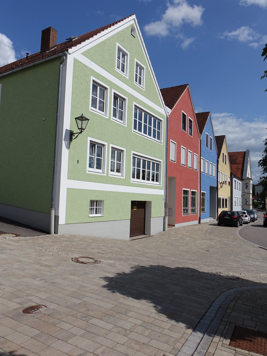 Velburg, historische Giebelhuser am hintern Markt (20.08.2017)