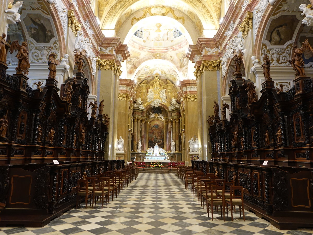 Velehrad / Welehrad, Chorgesthl in der Basilika Maria Himmelfahrt (04.08.2020)