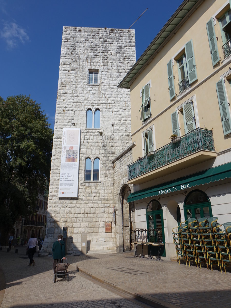 Vence, Porte du Peyra in der Altstadt, heute Museum (27.09.2017)