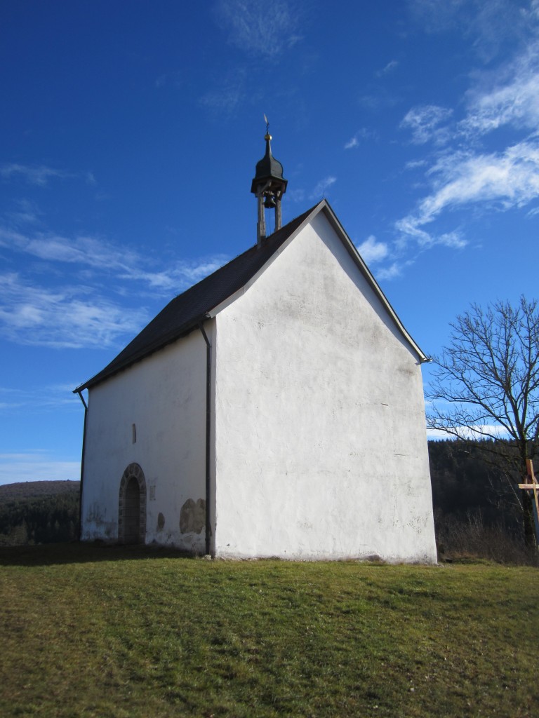 Veringenstadt, Peterskapelle, erbaut im 12. Jahrhundert, Fresken und Apsismalereien von Hans und Jakob Strb von 1515 (06.01.2014)