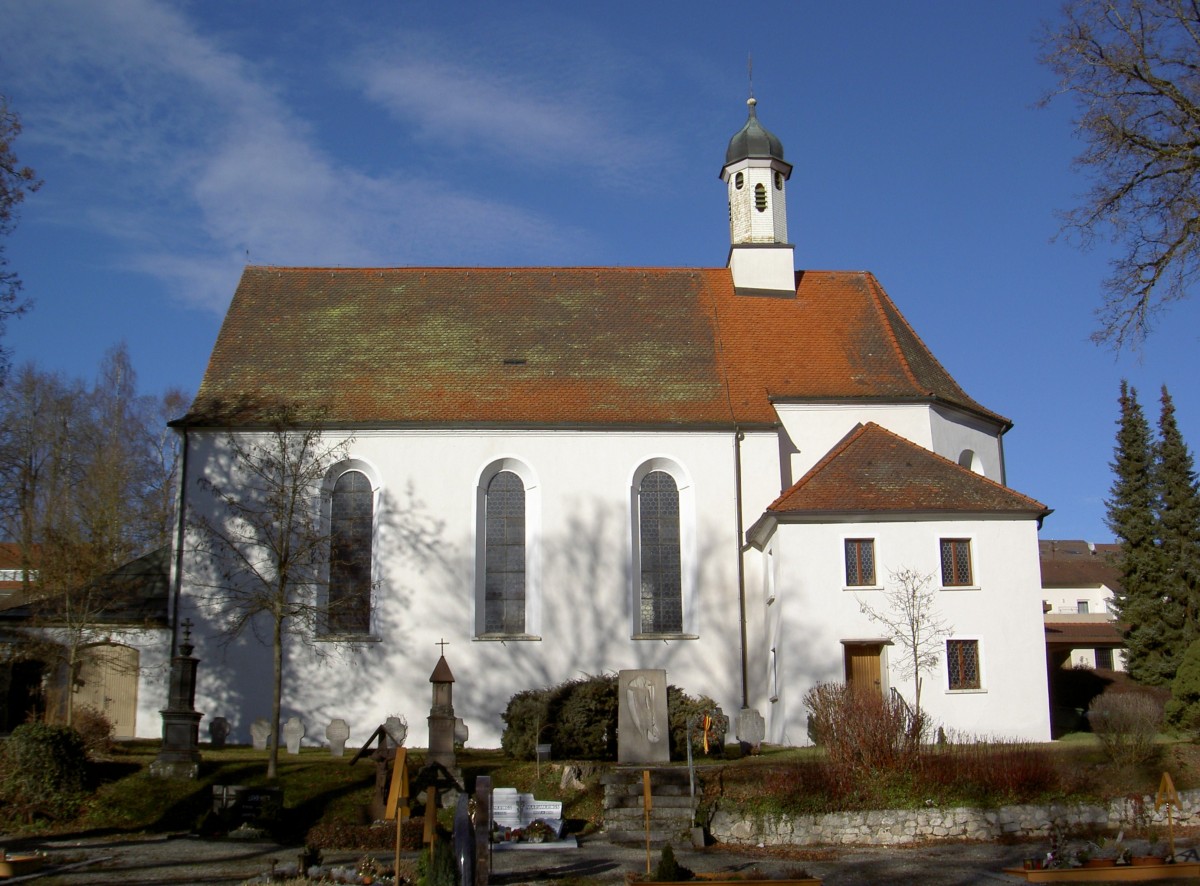 Veringenstadt, Wallfahrtskirche Maria Deutstetten, erbaut von 1751 bis 1753, heute Friedhofskirche (06.01.2014)
