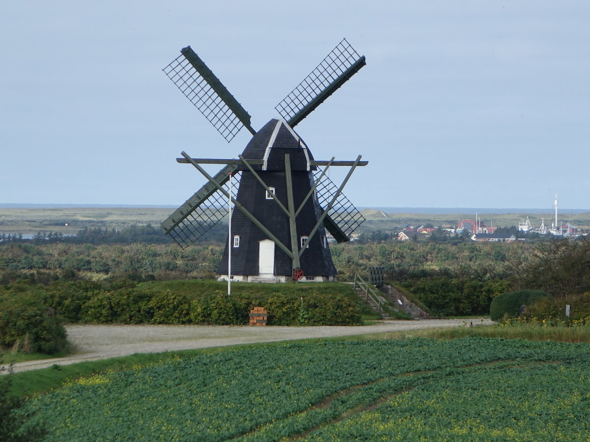 Vestervig, historische Windmhle am Klostermollevej (19.09.2020)