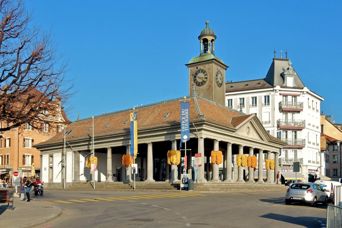Vevey, Place du Marché, ehemaliger Kornspeicher “La Grenette”, erbaut 1808 - 02.11.2015