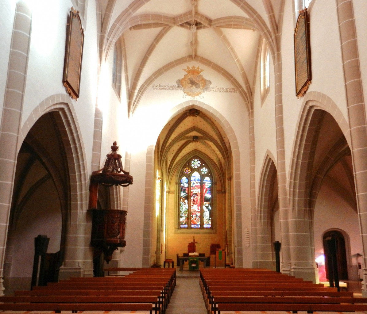 Vevey, reformierte Kirche Saint-Martin, Innenansicht - 30.10.2012
