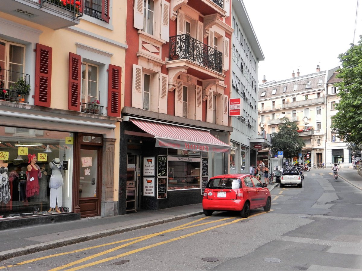 Vevey, Rue de Lausanne 7, Metzgerei mit lokalen Produkten - 28.06.2012