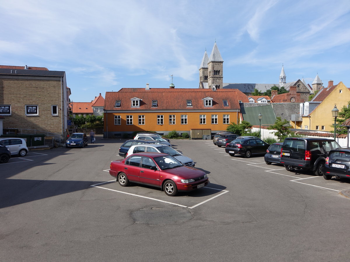 Viborg, Huser am Sortebrodre Plads in der Altstadt (08.06.2018)