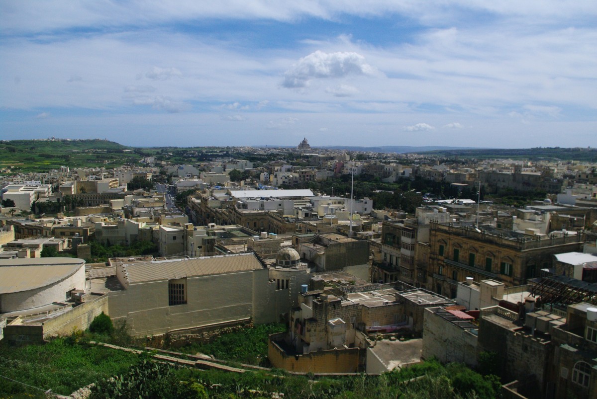 Victoria, Ausblick auf die Altstadt von der Festung (24.03.2014)