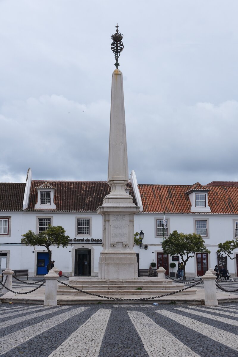 VILA REAL DE SANTO ANTNIO, 14.03.2022, der Obelisk auf der Praa Marqus de Pombal