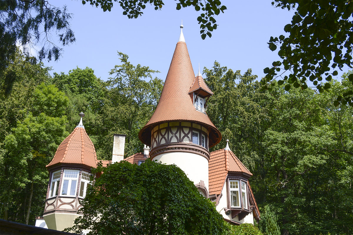 Villa in der Ulica Stanisława Pawłowskiego im Danziger Ortsteil Langfuhr (Wrzeszcz). Aufnahme: 14. August 2019.