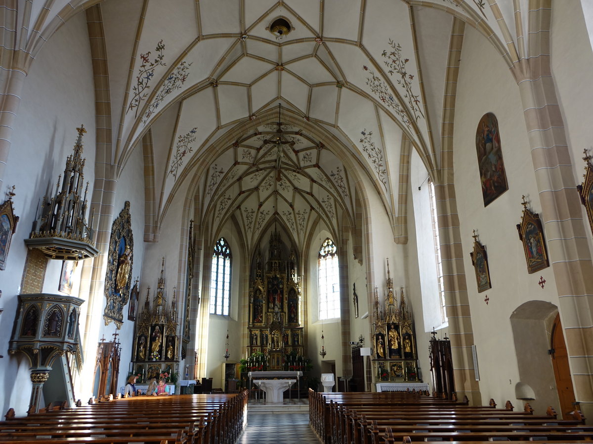 Villandro/ Villanders, neugotische Ausstattung von Josef Schmid in der Pfarrkirche St. Stephan (14.09.2019)