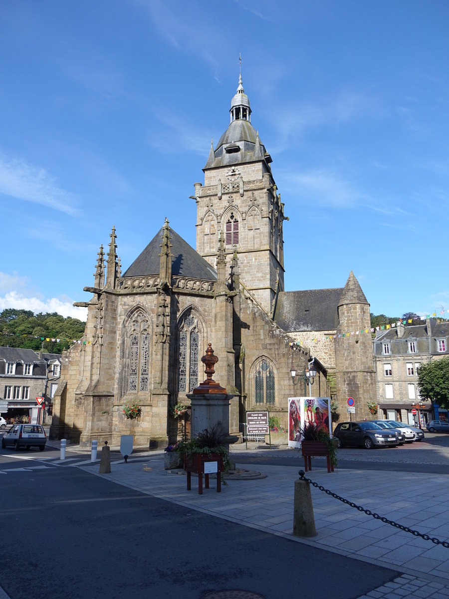 Villedieu-les-Poeles, Kirche Notre-Dame, erbaut im 15. Jahrhundert (13.07.2016)